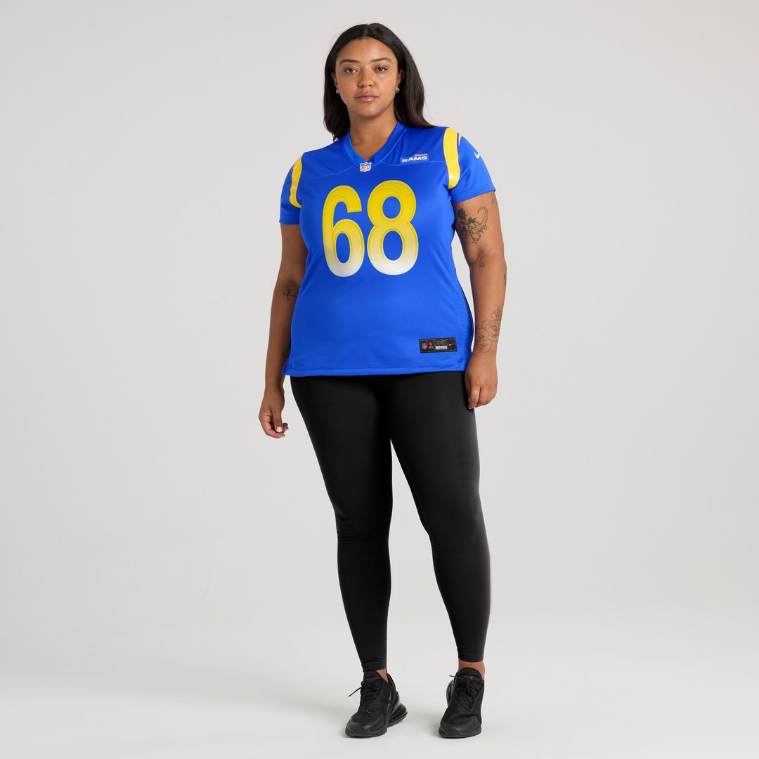 David Quessenberry Los Angeles Rams Women's Team Game Jersey - Royal