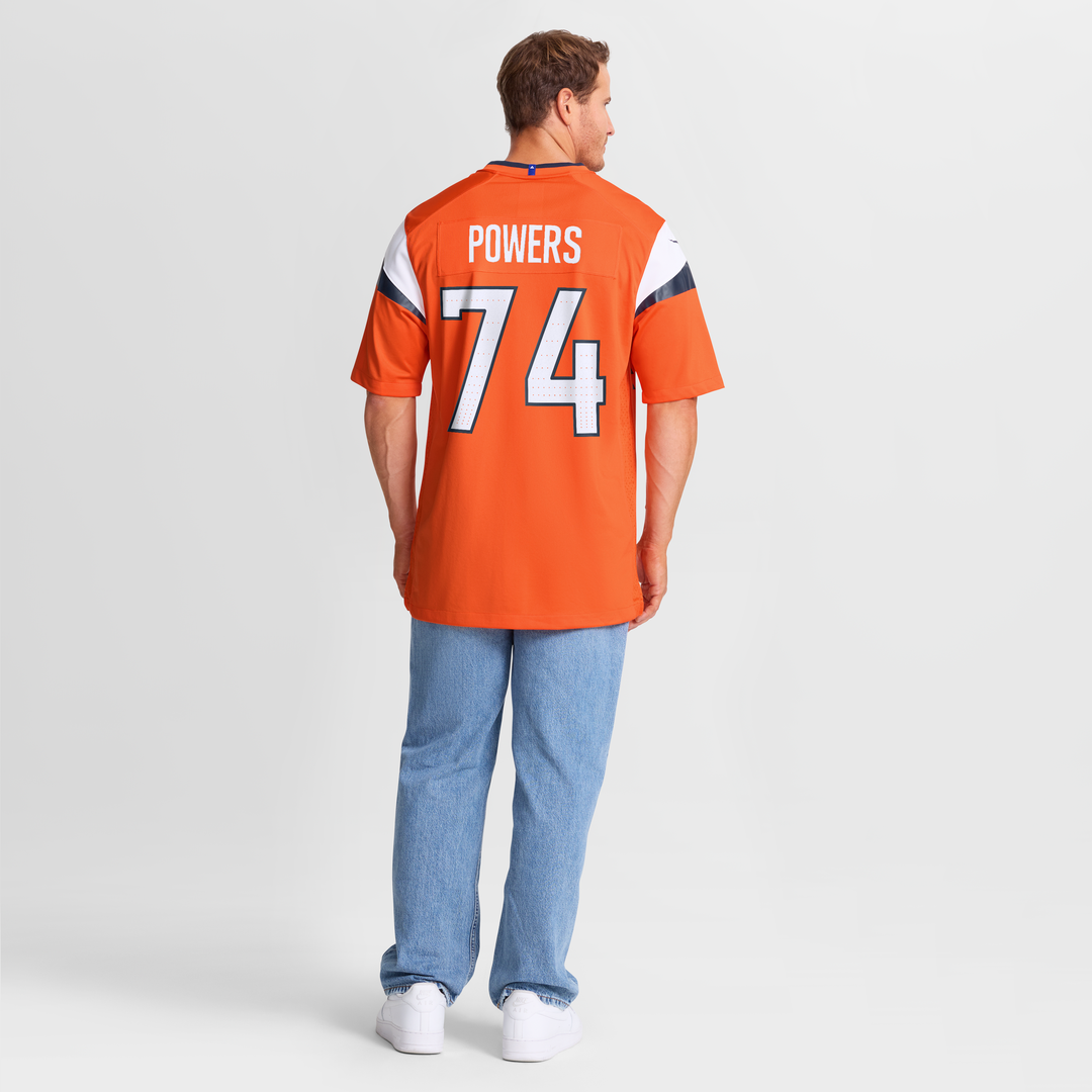 Ben Powers Denver Broncos Team Game Jersey - Orange