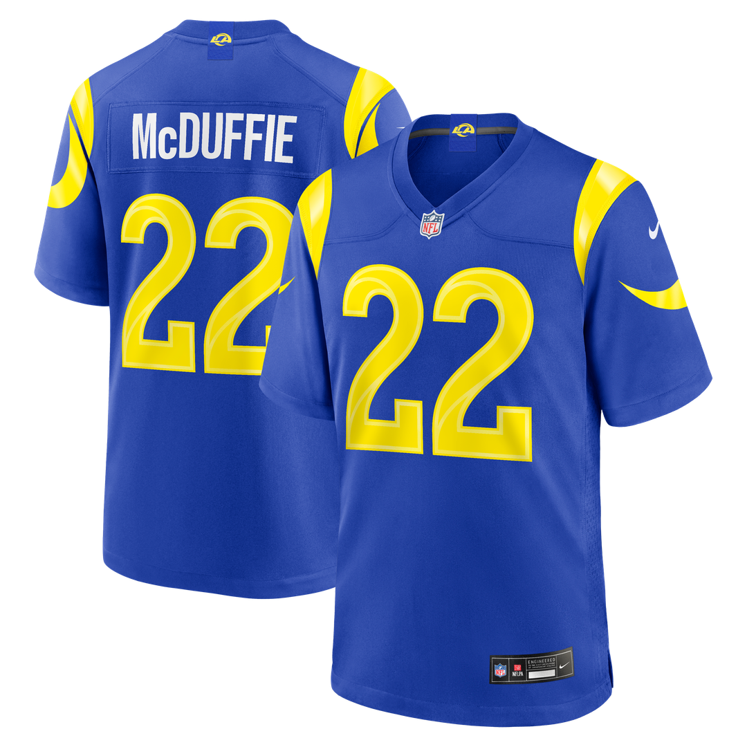 Trent McDuffie Los Angeles Rams Team Game Player Jersey - Royal