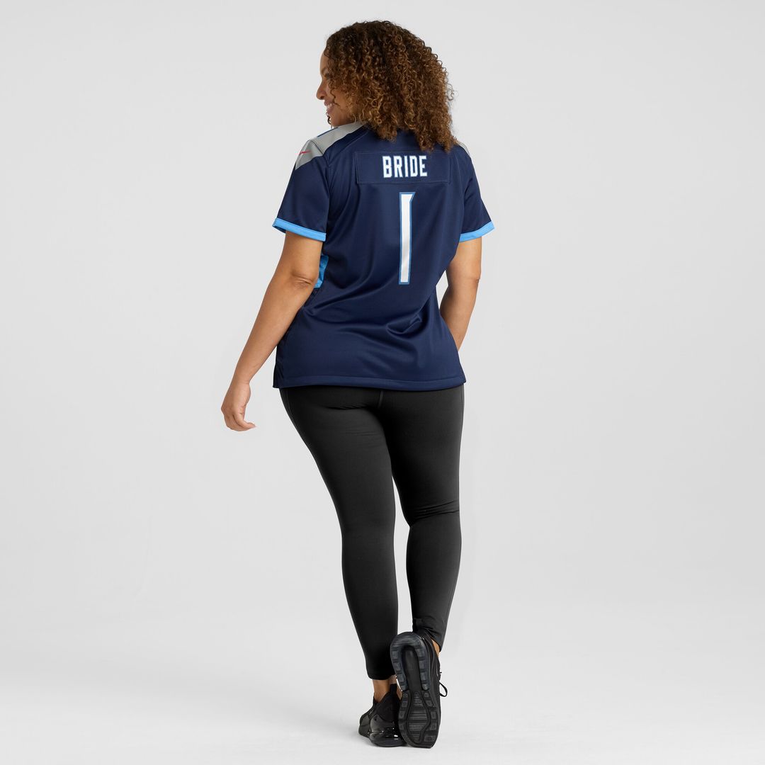 Number 1 Bride Tennessee Titans Women's Game Jersey - Navy