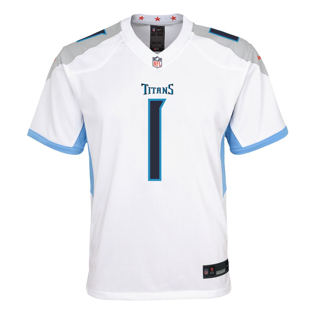 Cameron Ward Tennessee Titans Youth Team Game Jersey - Light Blue