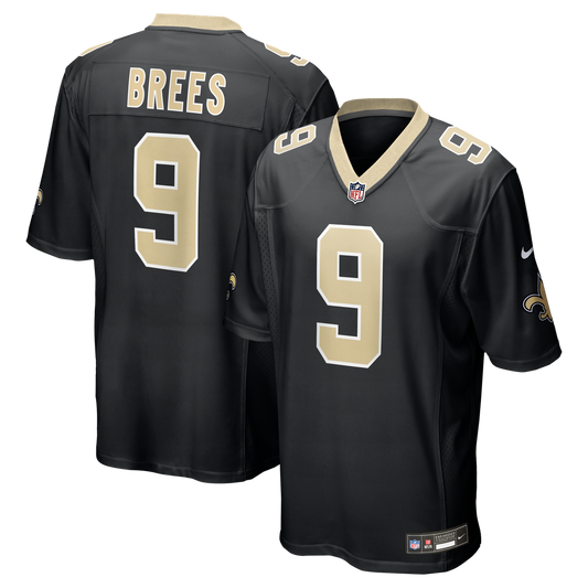 Drew Brees New Orleans Saints Team Game Jersey - Black