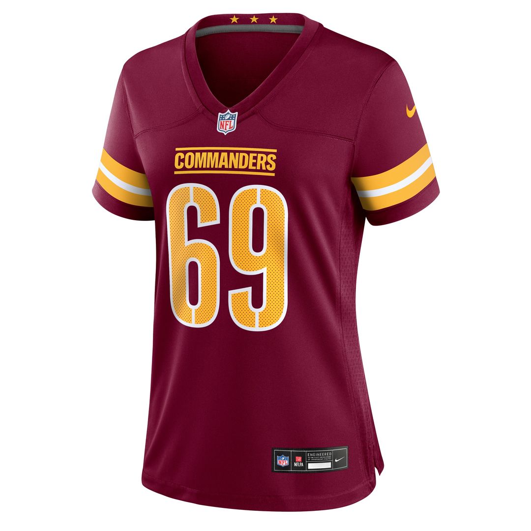 Tyler Ott Washington Commanders Women's Team Game Jersey - Burgundy