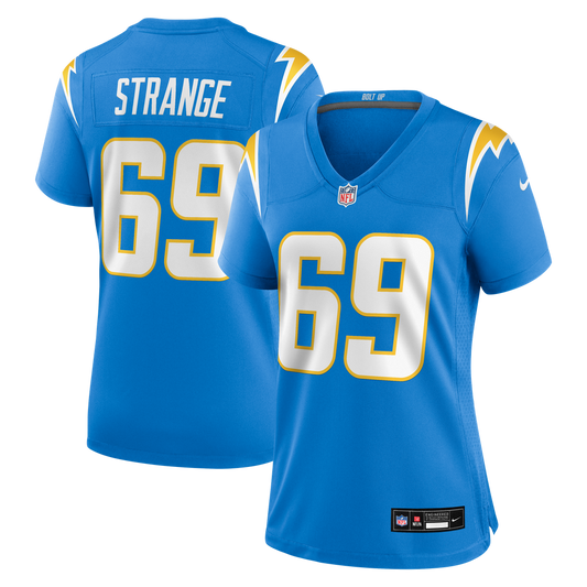 Cole Strange Los Angeles Chargers Women's Team Game Jersey - Powder Blue