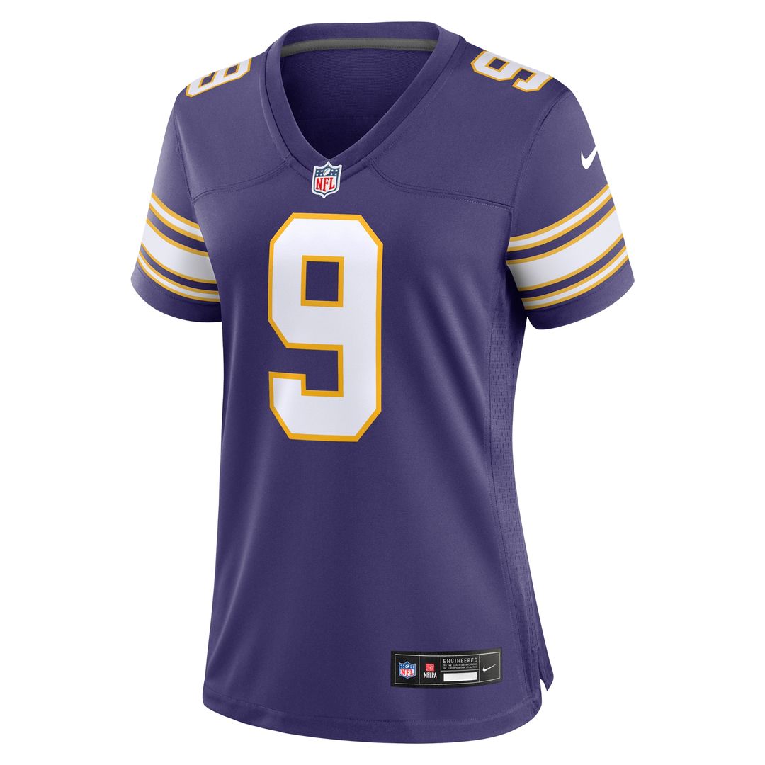 J.J. McCarthy Minnesota Vikings Women's 2nd Alternate Player Game Jersey - Purple