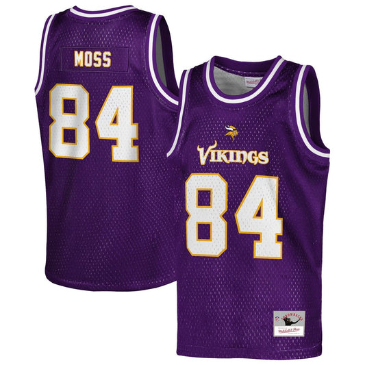 Randy Moss Minnesota Vikings Mitchell & Ness Youth Retired Player Basketball Fashion Jersey - Purple