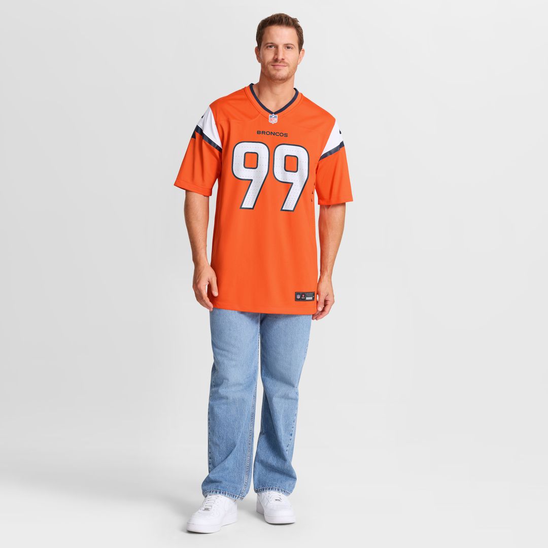 Zach Allen Denver Broncos Team Game Jersey - Orange