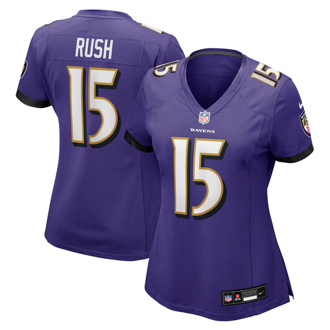 Cooper Rush Baltimore Ravens Women's Team Game Jersey - Purple