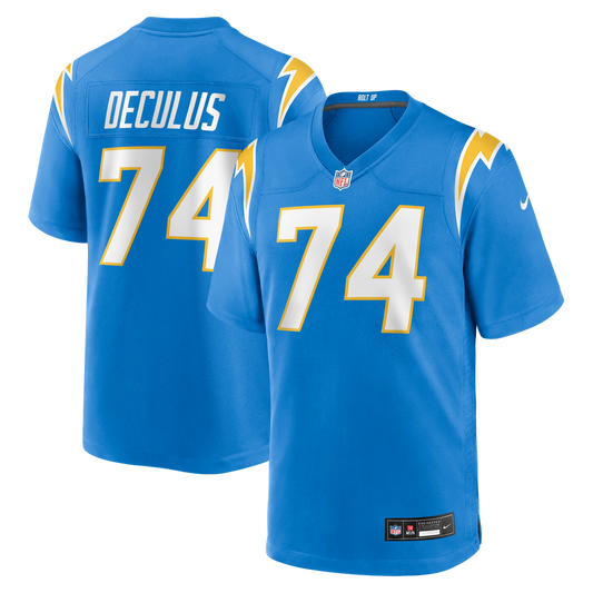 Austin Deculus Los Angeles Chargers Team Game Jersey - Powder Blue