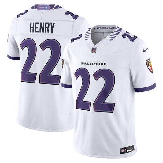 Derrick Henry Baltimore Ravens Vapor F.U.S.E. Stitched Limited Jersey - White