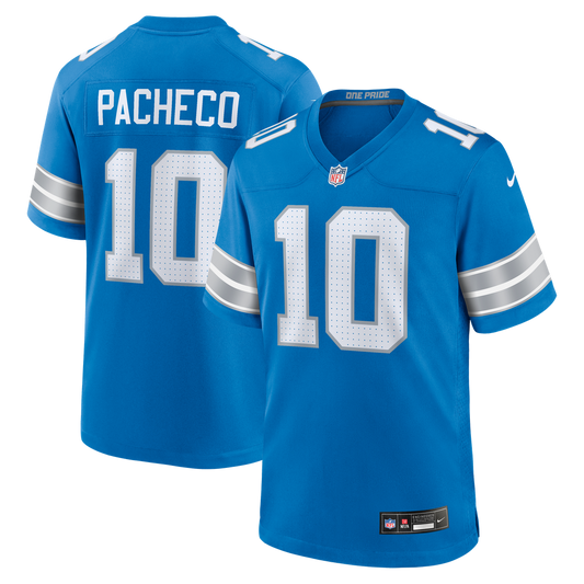 Isiah Pacheco Detroit Lions Team Game Jersey - Blue