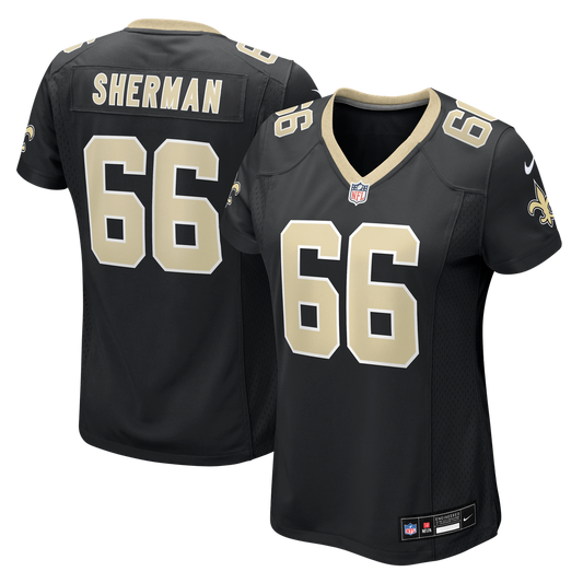 William Sherman New Orleans Saints Women's Team Game Jersey - Black