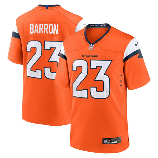 Jahdae Barron Denver Broncos Game Player Jersey - Orange