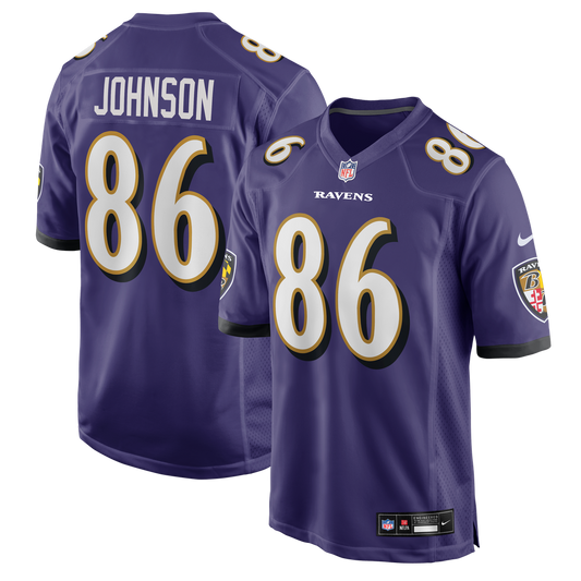 Cornelius Johnson Baltimore Ravens Team Game Jersey - Purple