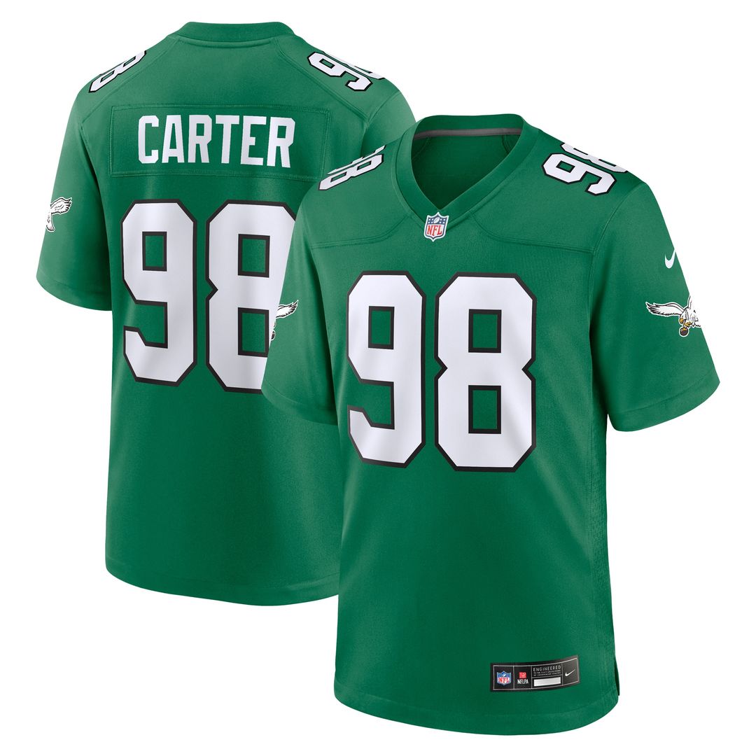 Jalen Carter Philadelphia Eagles Team Game Jersey - Midnight Green