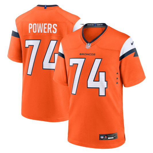 Ben Powers Denver Broncos Team Game Jersey - Orange