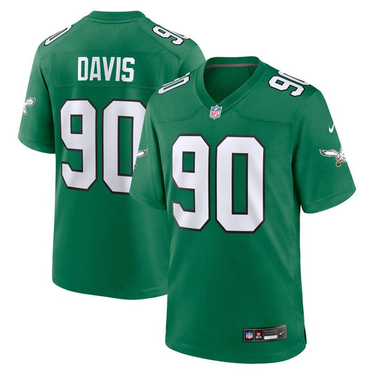 Davis Philadelphia Eagles Alternate Game Jersey - Kelly Green