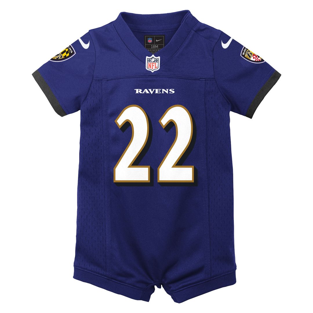 Derrick Henry Baltimore Ravens Newborn & Infant Game Romper Jersey - Purple
