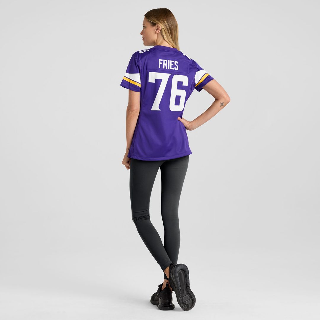Will Fries Minnesota Vikings Women's Team Game Jersey - Purple