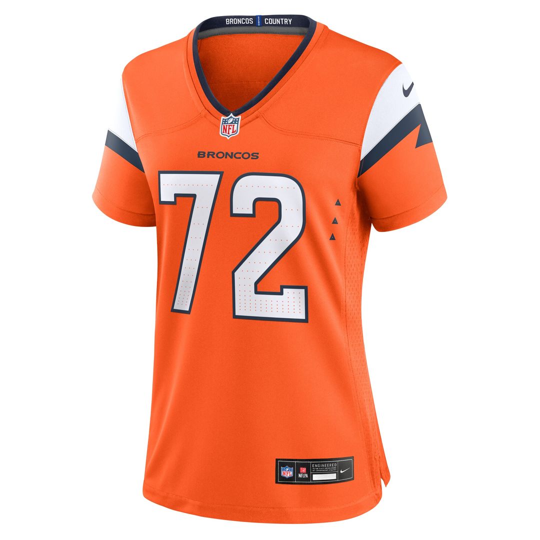 Garett Bolles Denver Broncos Women's Team Game Jersey - Orange