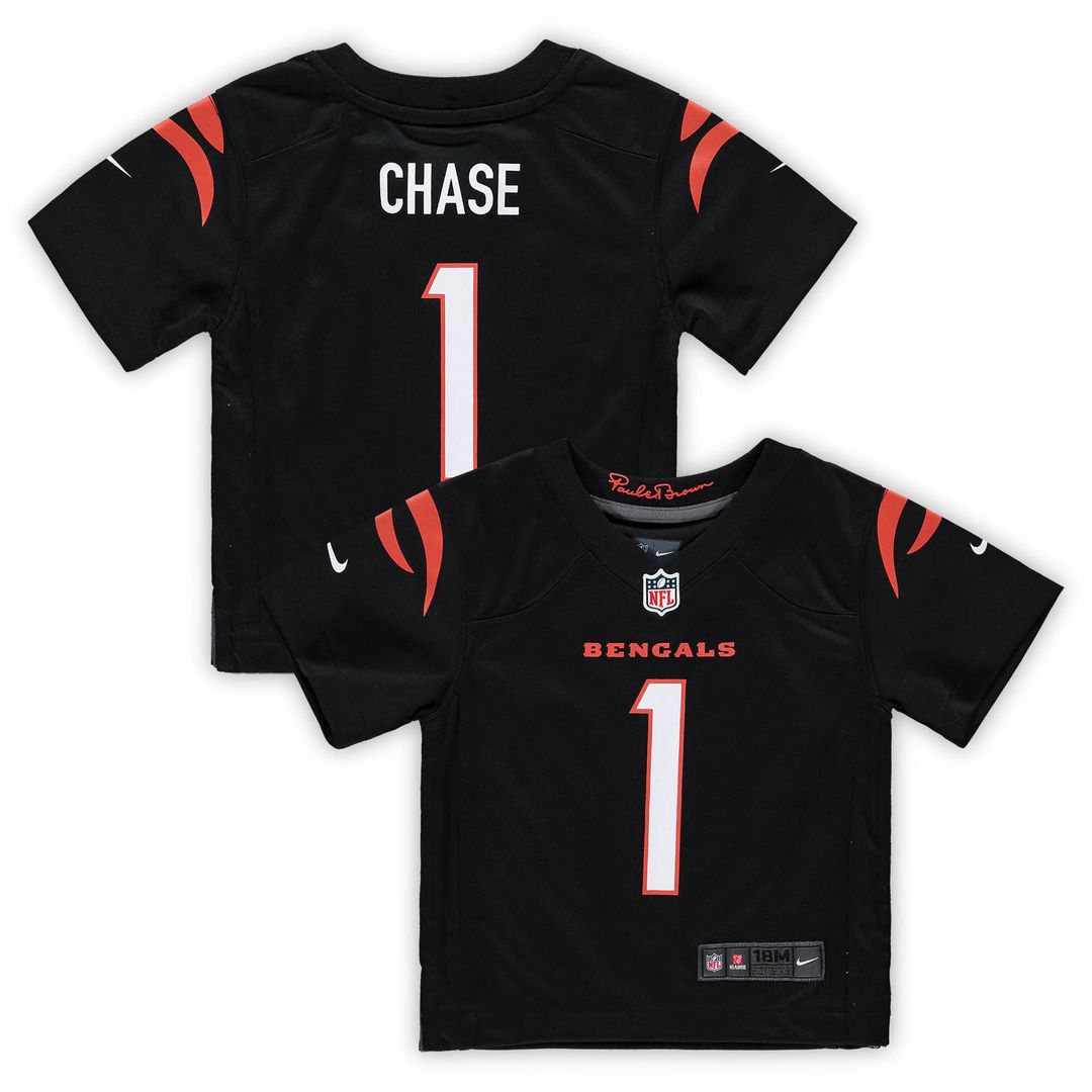 Ja'Marr Chase Cincinnati Bengals Infant Team Player Game Jersey - Black