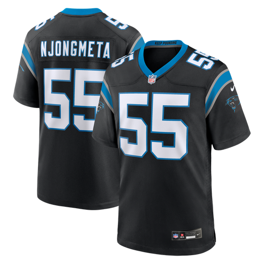 Maema Njongmeta Carolina Panthers Team Game Jersey - Black