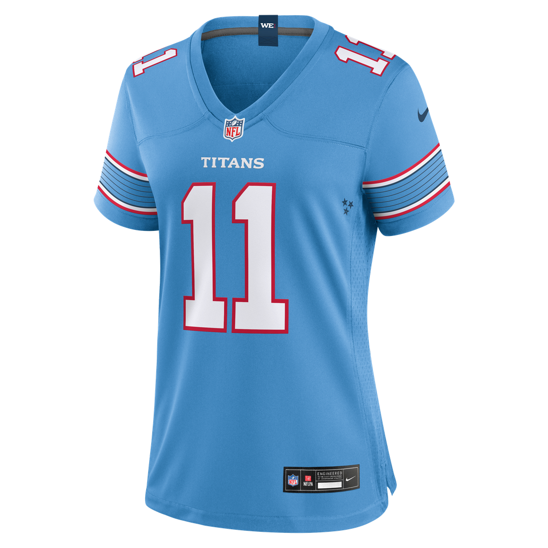Jermaine Johnson II Tennessee Titans Women's Team Game Jersey - Light Blue