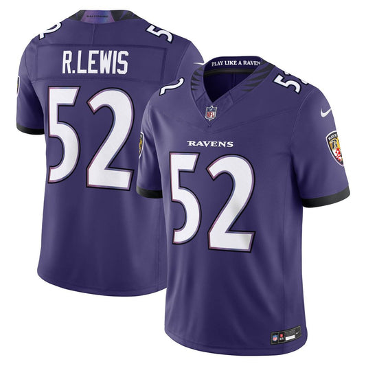 Ray Lewis Baltimore Ravens Vapor F.U.S.E. Stitched Retired Limited Jersey - Purple