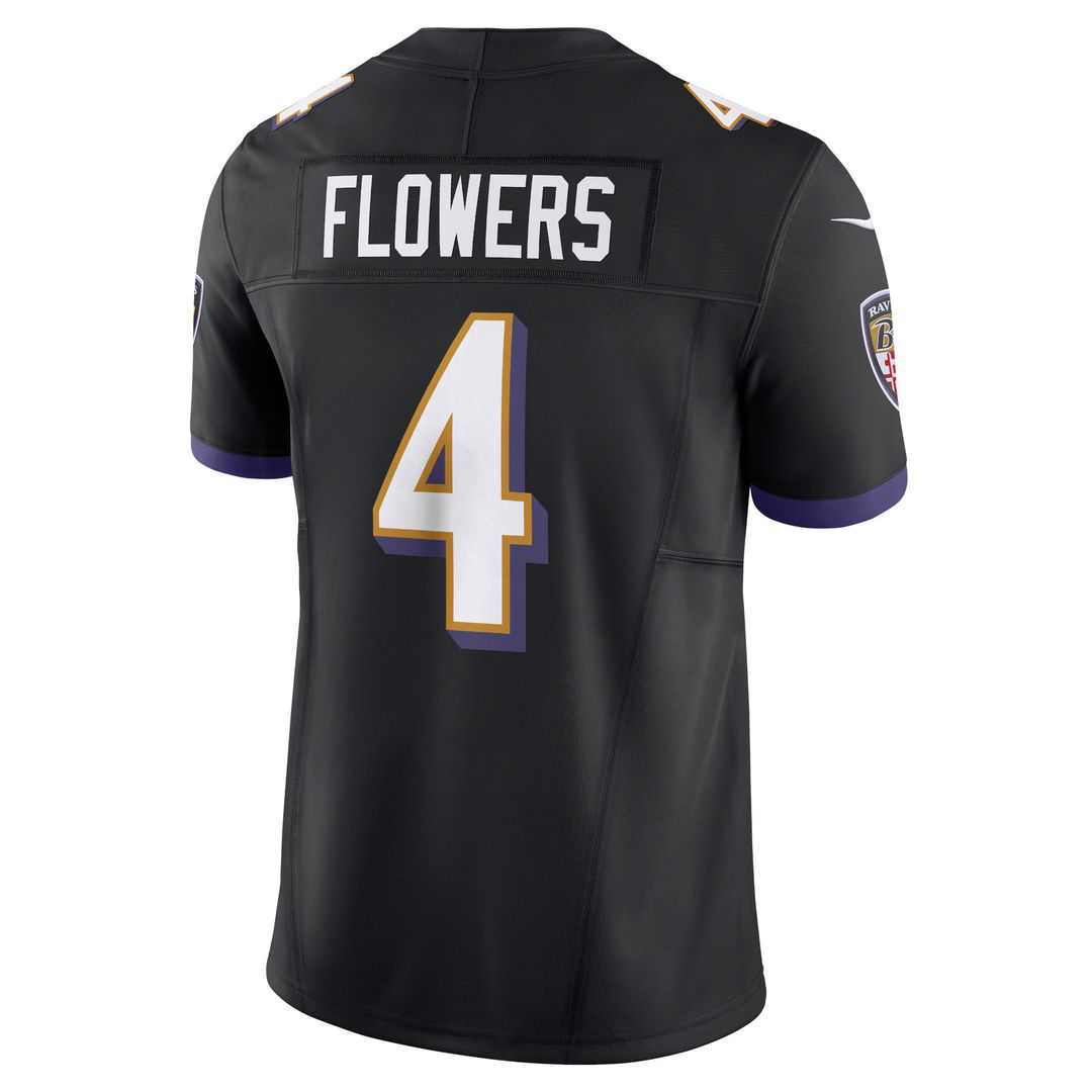 Zay Flowers Baltimore Ravens Alternate Vapor F.U.S.E. Limited Jersey - Black