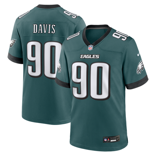 Davis Philadelphia Eagles Team Game Jersey - Midnight Green