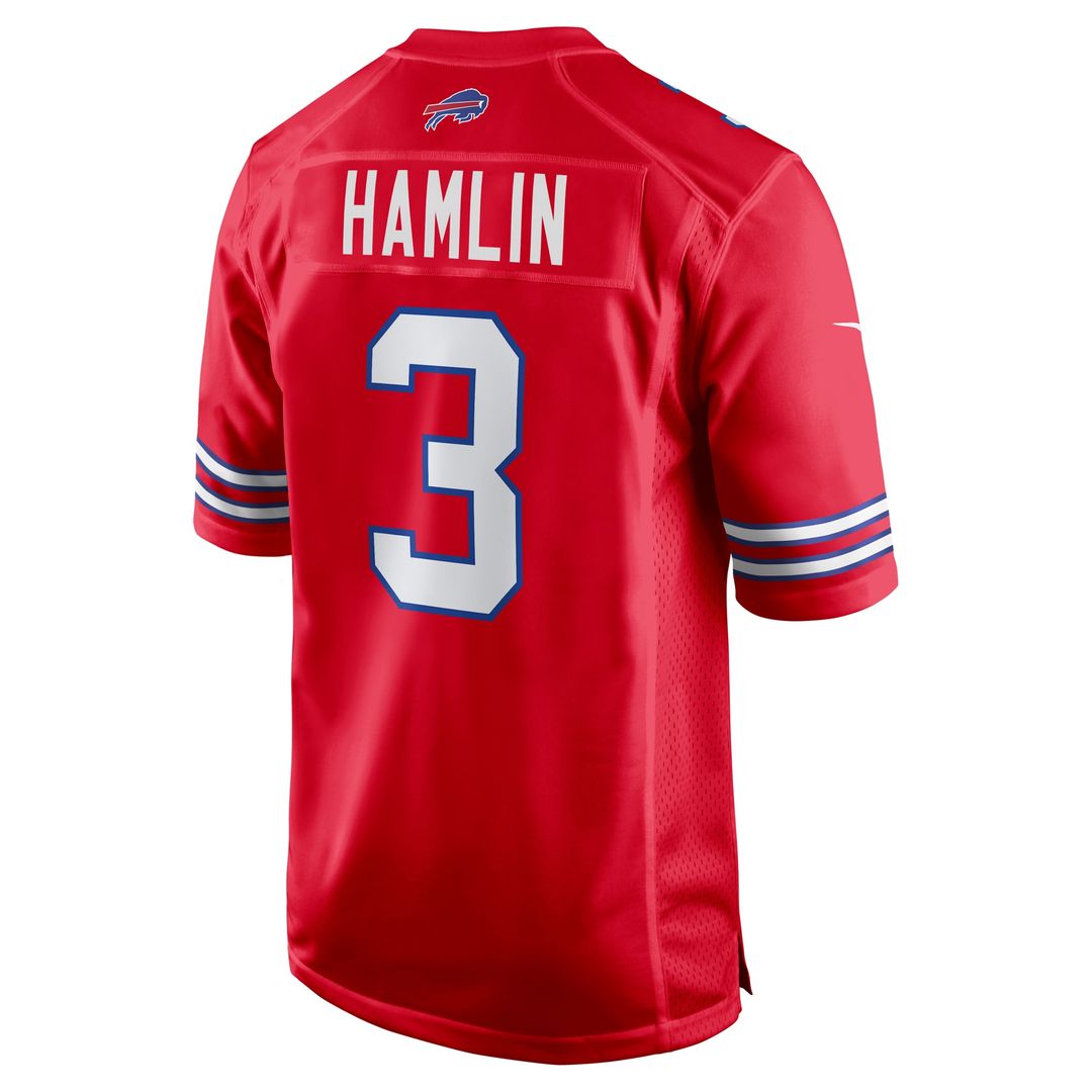 Damar Hamlin Buffalo Bills Alternate Game Jersey - Red