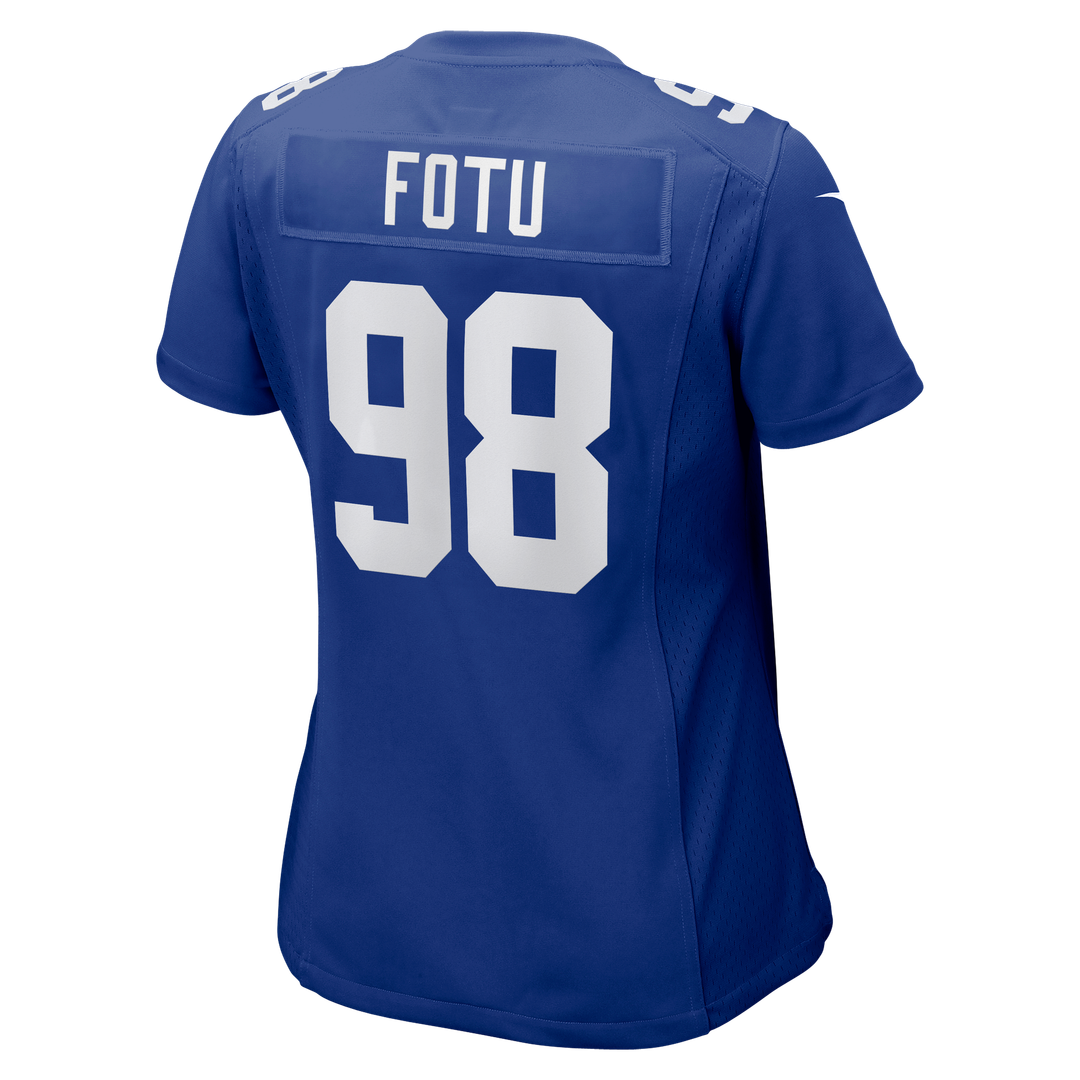 Leki Fotu New York Giants Women's Team Game Jersey - Royal