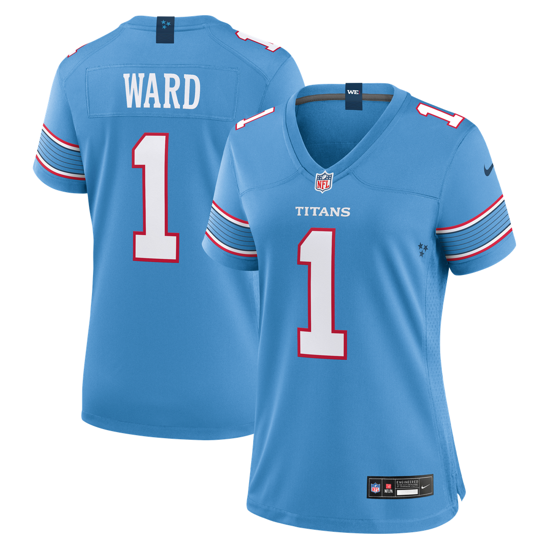 Cameron Ward Tennessee Titans Women's Game Jersey - Light Blue