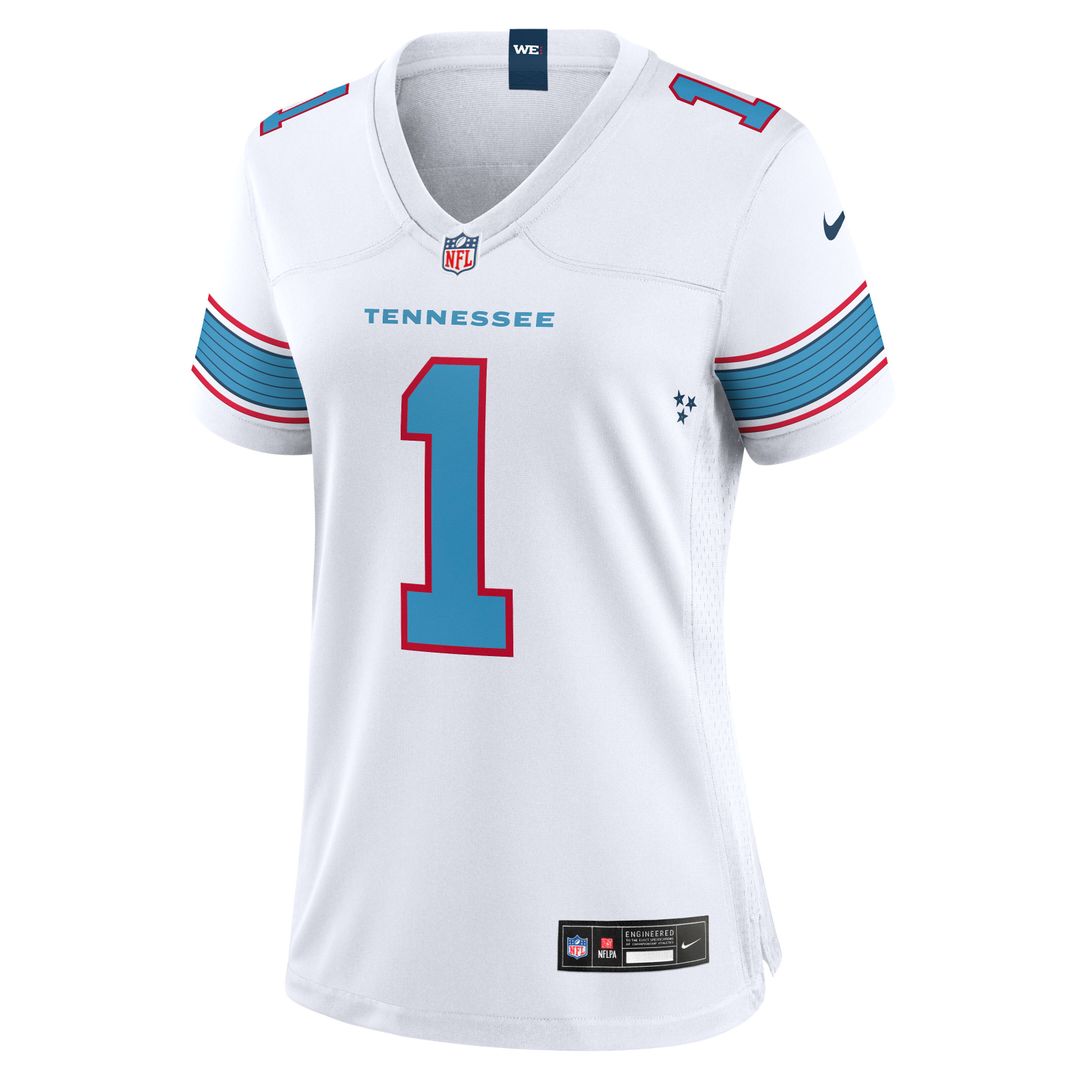 Cameron Ward Tennessee Titans Women's Game Jersey - Light Blue