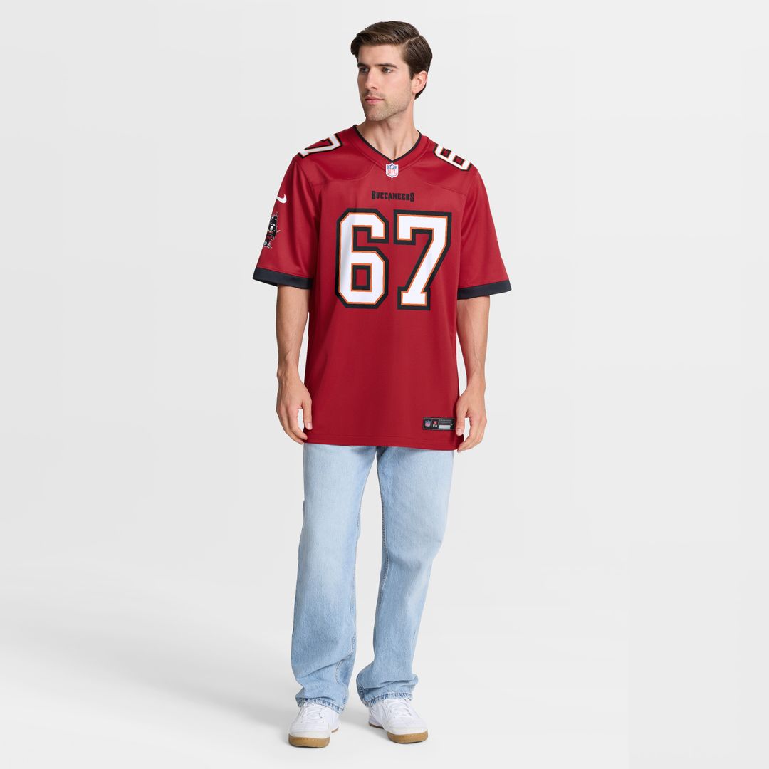 Luke Goedeke Tampa Bay Buccaneers Game Player Jersey - Red