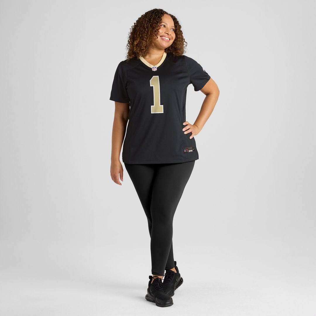 Number 1 Bride New Orleans Saints Women's Game Jersey - Black