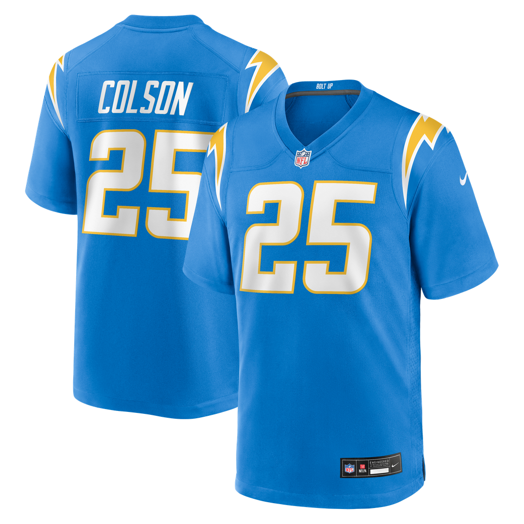 Junior Colson Los Angeles Chargers Team Game Jersey - Powder Blue
