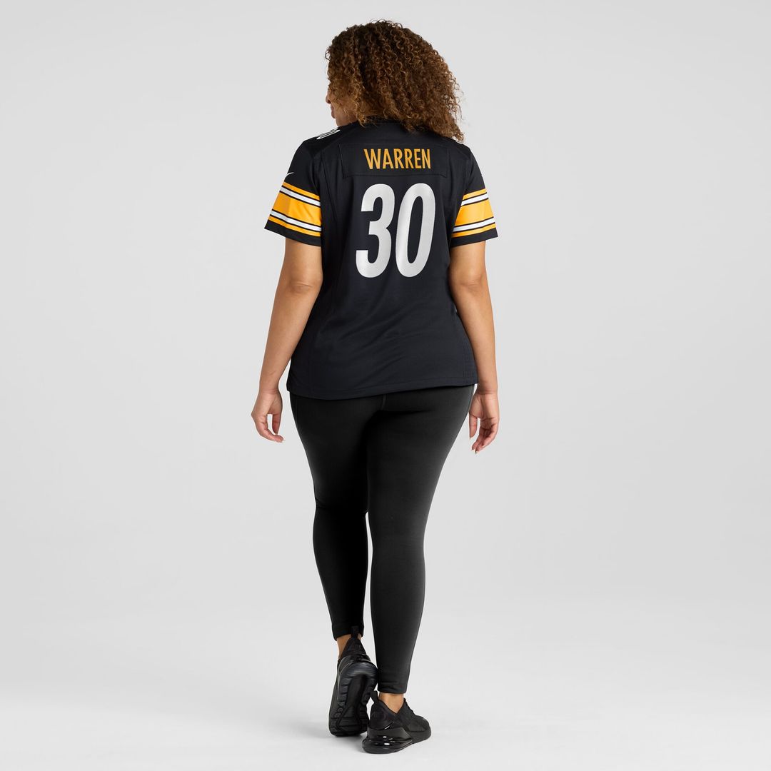 Jaylen Warren Pittsburgh Steelers Women's Game Player Jersey - Black