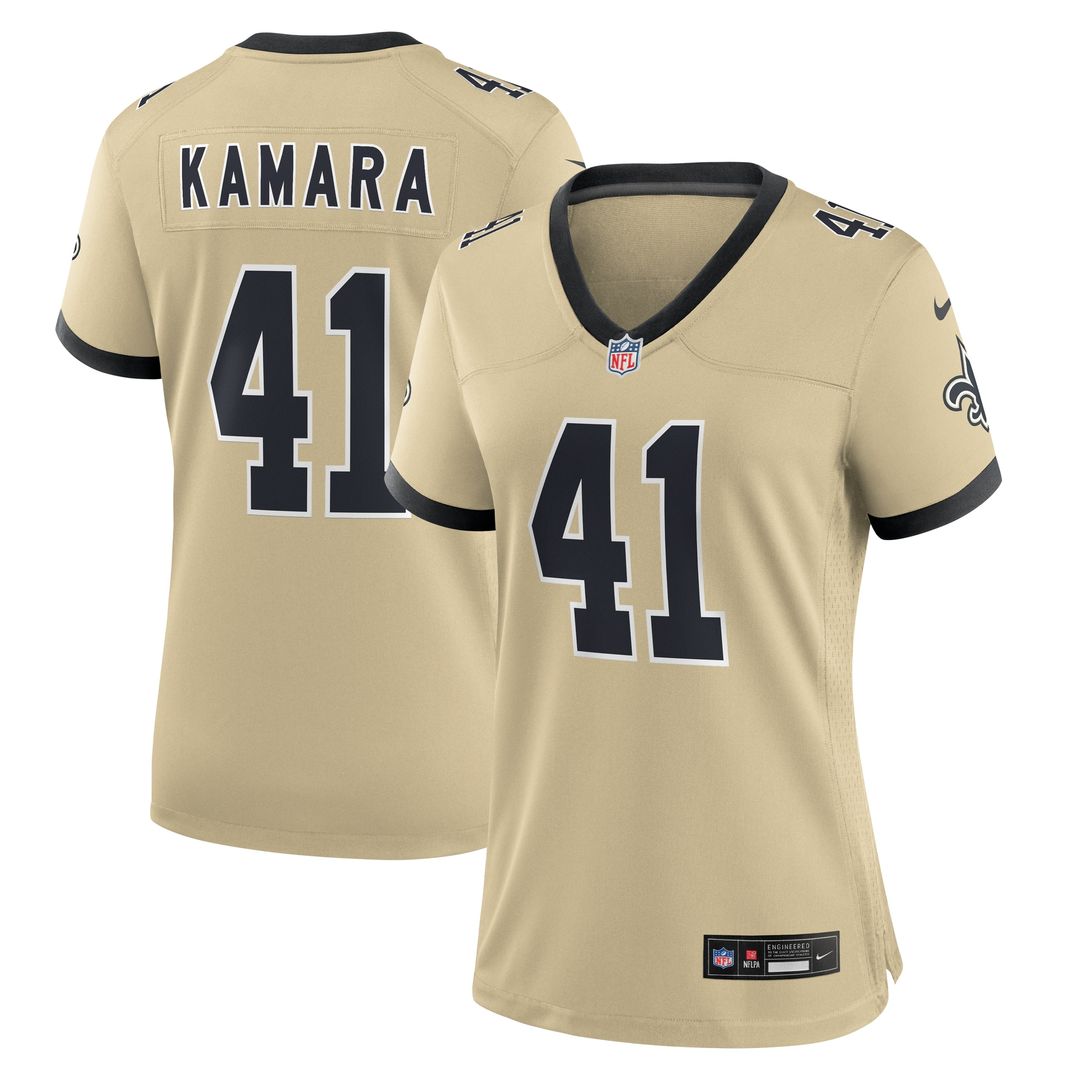 Alvin Kamara New Orleans Saints Women's Gameday Golds Alternate Game Player Jersey - Gold