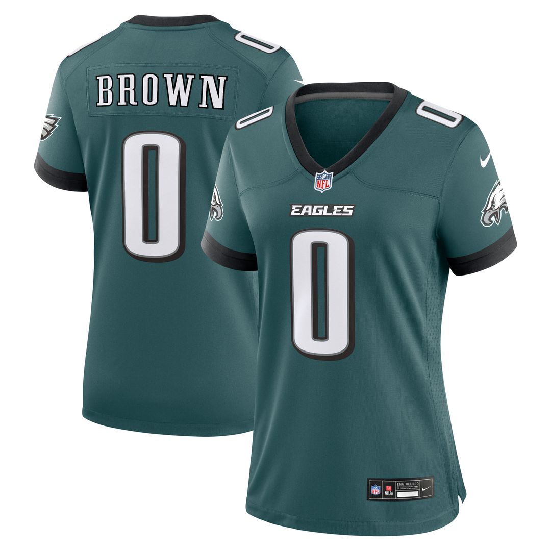 Marquise Brown Philadelphia Eagles Women's Team Game Jersey - Midnight Green