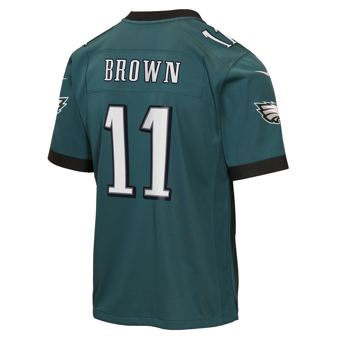 A.J. Brown Philadelphia Eagles Youth Team Game Jersey - Midnight Green