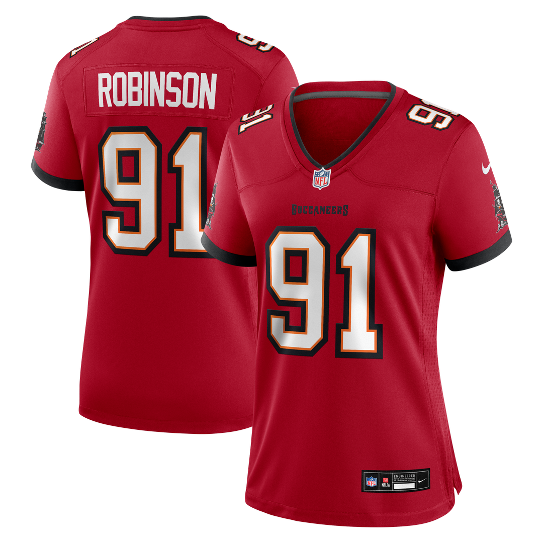 A'Shawn Robinson Tampa Bay Buccaneers Women's Team Game Jersey - Red