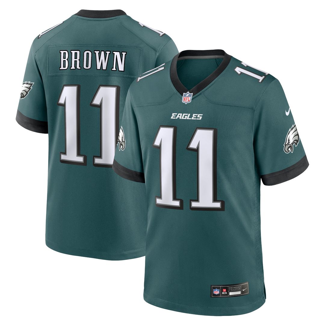 A.J. Brown Philadelphia Eagles Alternate Game Player Jersey - Kelly Green