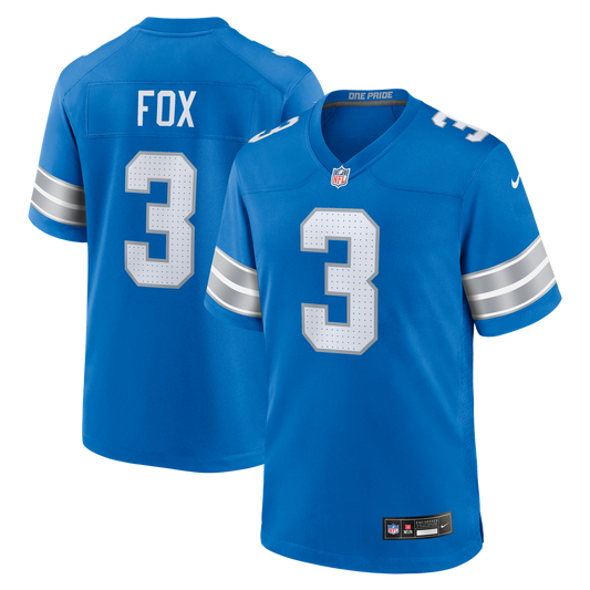 Jack Fox Detroit Lions Team Game Jersey - Blue
