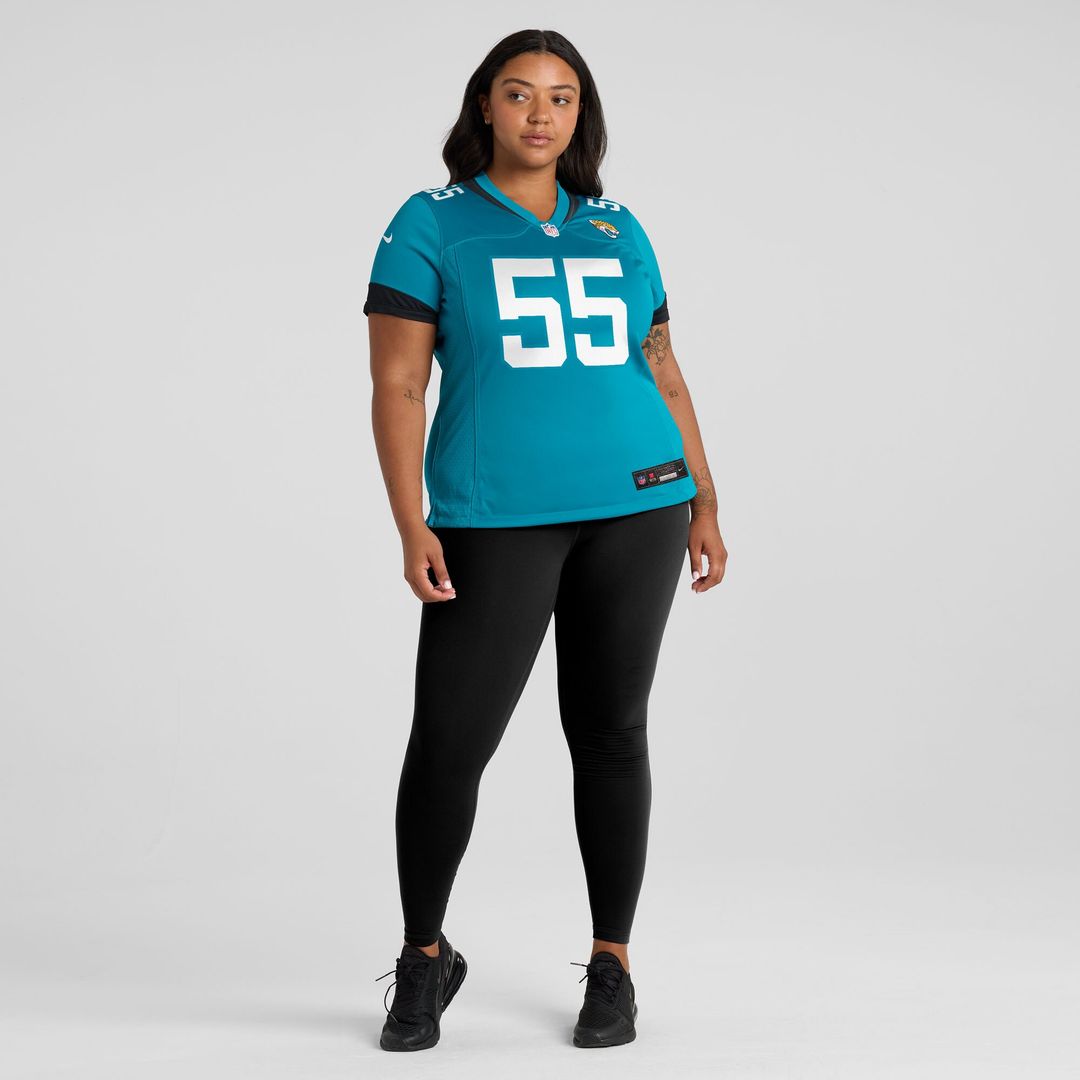 Chuma Edoga Jacksonville Jaguars Women's Team Game Jersey - Teal