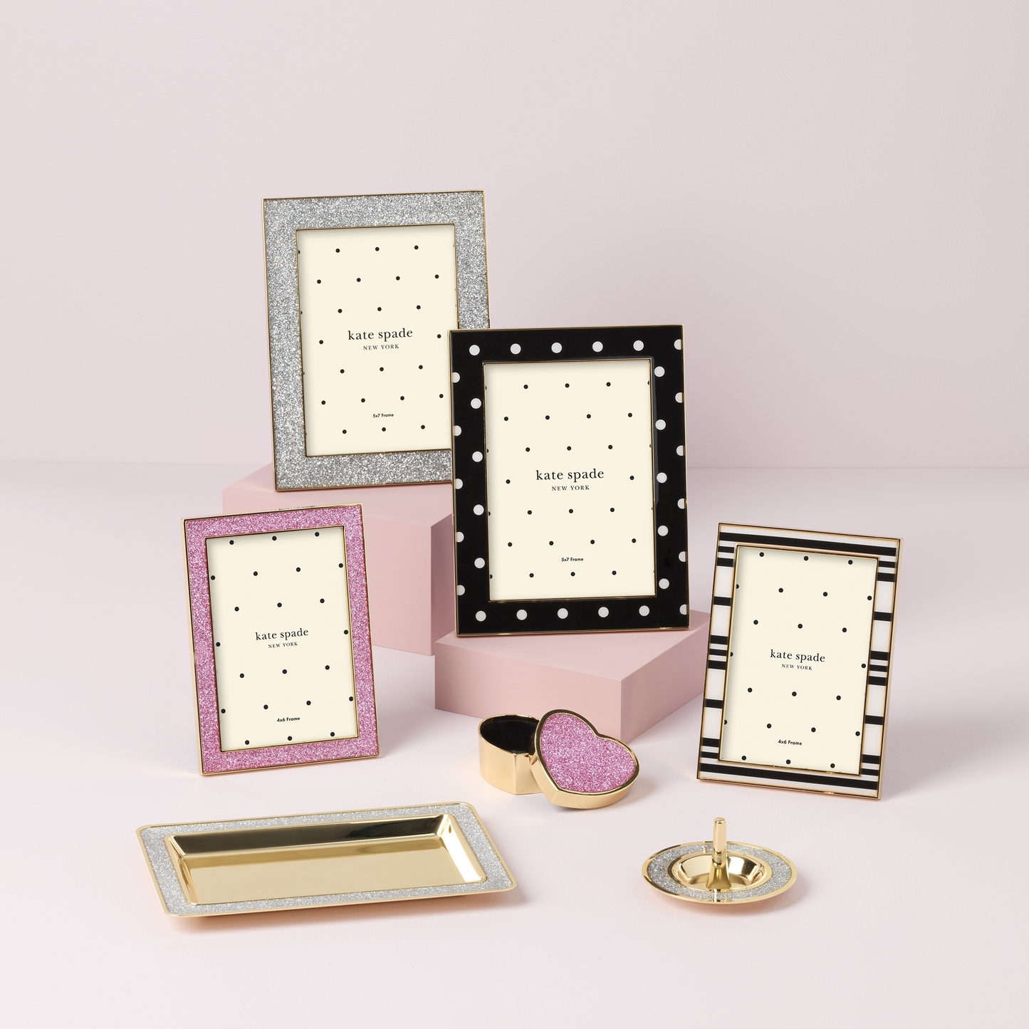 Sitting Pretty Pink Glitter 4x6 Photo Frame