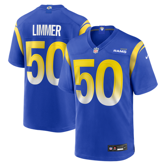 Beaux Limmer Los Angeles Rams Team Game Jersey - Royal