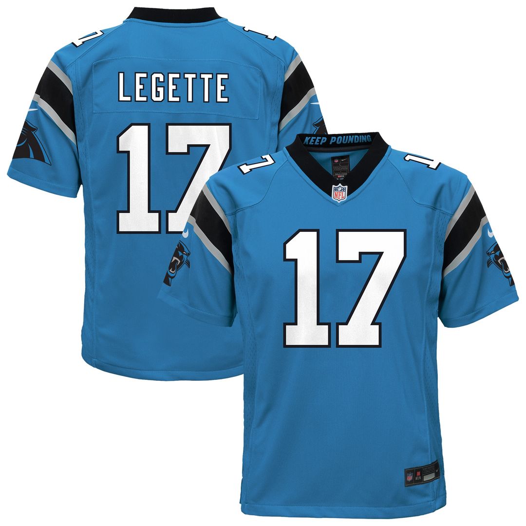 Xavier Legette Carolina Panthers Youth Team Game Jersey - Black