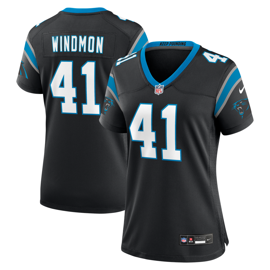 Jacoby Windmon Carolina Panthers Women's Team Game Jersey - Black