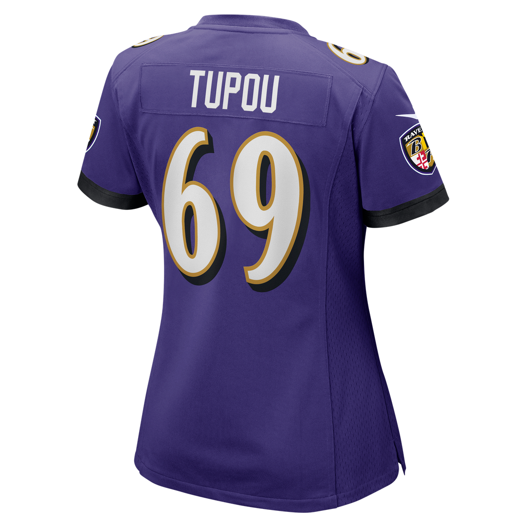 Josh Tupou Baltimore Ravens Women's Team Game Jersey - Purple